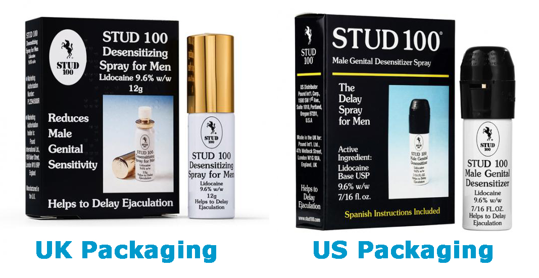 stud 100 uk vs us packaging